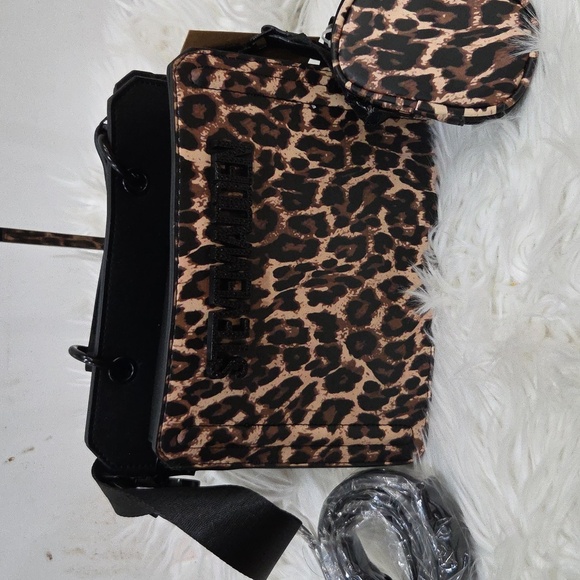 🤎🔹️Steve Madden🔹️ animal print  Leopard 2 Way Bevelynn Satchel Handbag - Picture 3 of 8